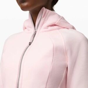 WOMEN'S LULULEMON SCUBA FULL ZIP HOODIE LIGHT PINK 10 SOFT